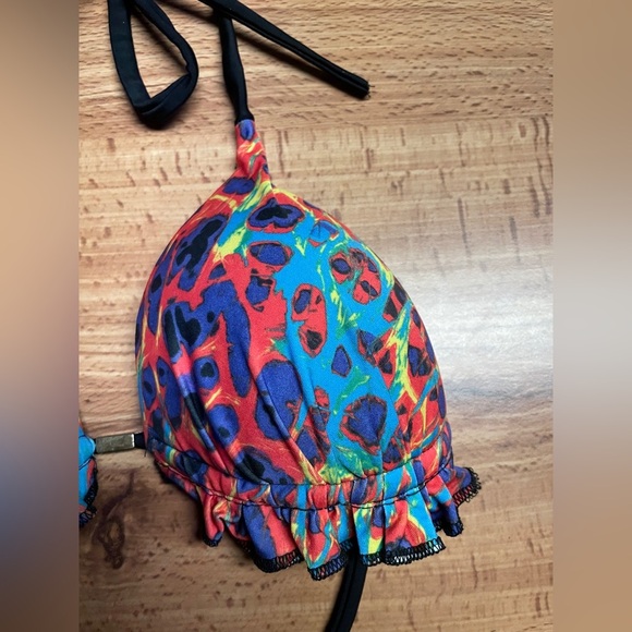 Colorful Animal Print Bikini Top - Picture 4 of 6